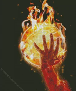 Basketball On Fire Diamond Painting