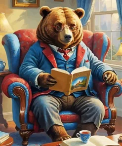Bear With Glasses Diamond Painting