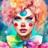 Beautiful Female Clown Diamond Painting