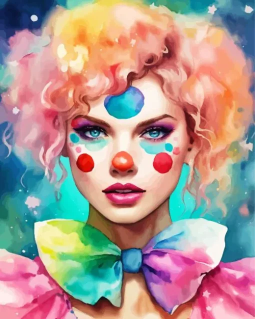 Beautiful Female Clown Diamond Painting