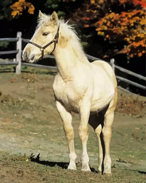 Beige Horse Diamond Painting