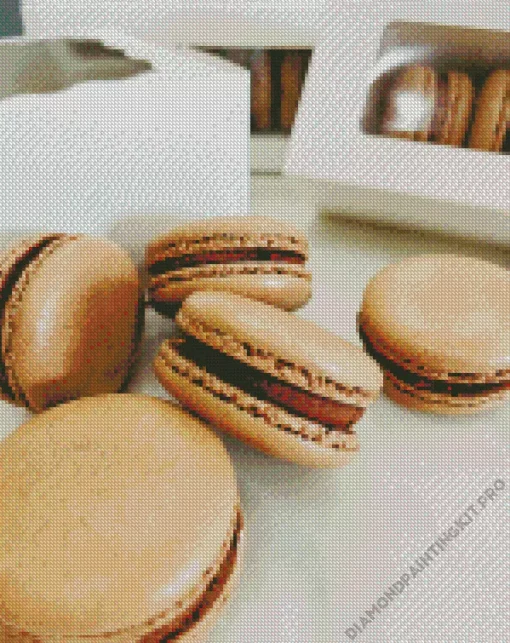 Beige Macarons Diamond Painting