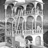 Belvedere By Maurits Escher Diamond Painting