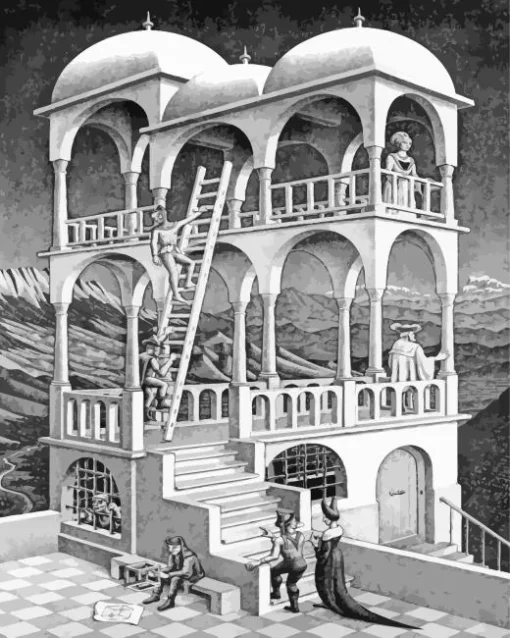 Belvedere By Maurits Escher Diamond Painting