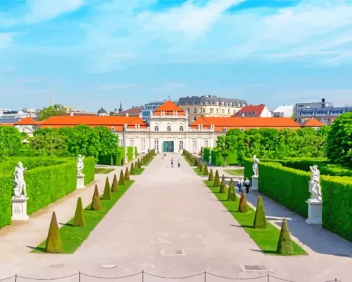 Belvedere Garden Vienna Diamond Painting