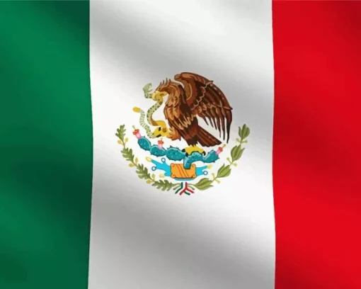 Bird In Mexican Flag Diamond Painting