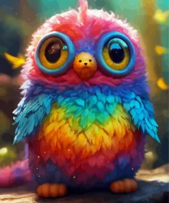 Bird With Big Eyes Diamond Painting