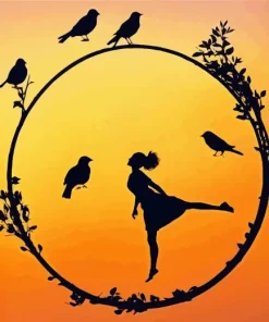 Birds Silhouette Diamond Painting
