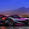 Black And Purple Car Diamond Painting