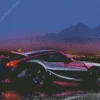 Black And Purple Car Diamond Painting
