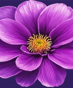 Black And Purple Flower Diamond Painting