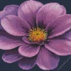 Black And Purple Flower Diamond Painting