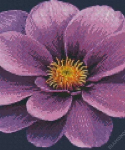 Black And Purple Flower Diamond Painting