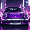 Black And Purple Porsche Diamond Painting