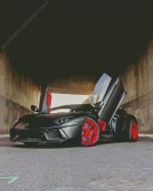 Black And Red Car Diamond Painting