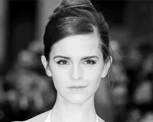 Black And White Emma Watson Diamond Painting