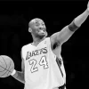 Black And White Kobe Bryant Diamond Painting