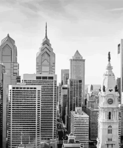 Black And White Philadelphia Diamond Painting