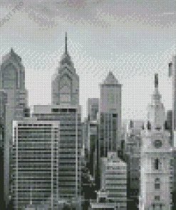 Black And White Philadelphia Diamond Painting