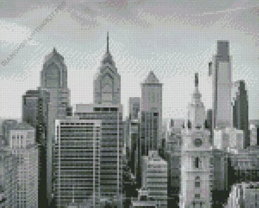 Black And White Philadelphia Diamond Painting