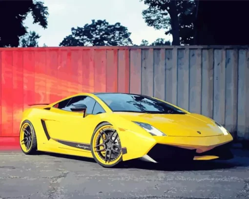 Black And Yellow Lambo Diamond Painting