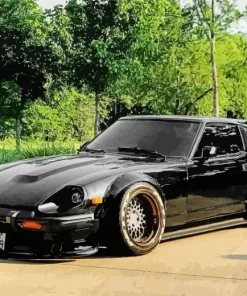 Black Datsun Car Diamond Painting