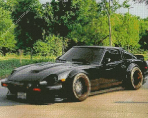 Black Datsun Car Diamond Painting
