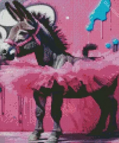 Black Donkey Ballet Diamond Painting