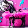 Black Donkey Ballet Diamond Painting