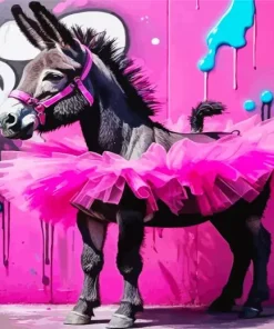 Black Donkey Ballet Diamond Painting