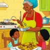 Black Grandma Diamond Painting