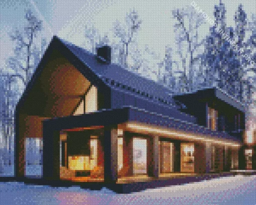 Black House Diamond Painting
