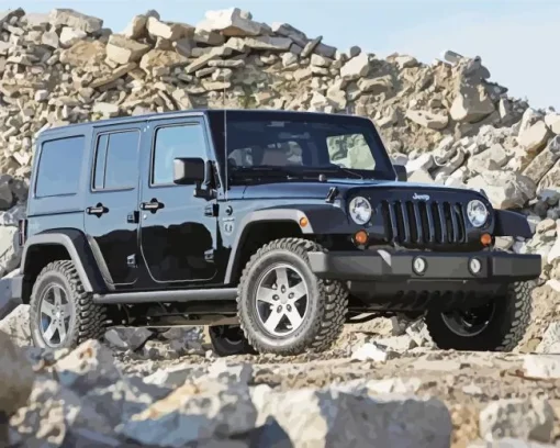 Black Jeep Diamond Painting
