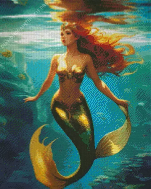Blonde Mermaid Diamond Painting