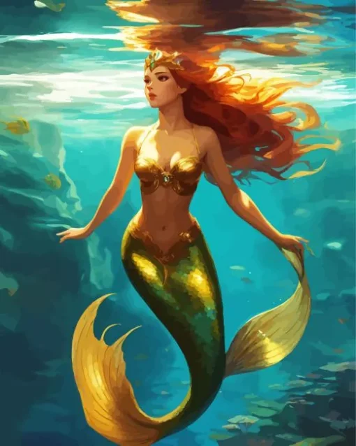 Blonde Mermaid Diamond Painting