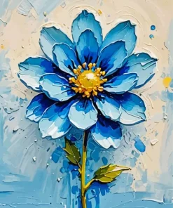 Blue Flower Art Diamond Painting
