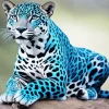Blue Jaguar Diamond Painting
