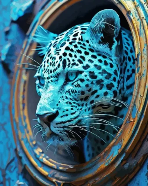 Blue Jaguar Art Diamond Painting
