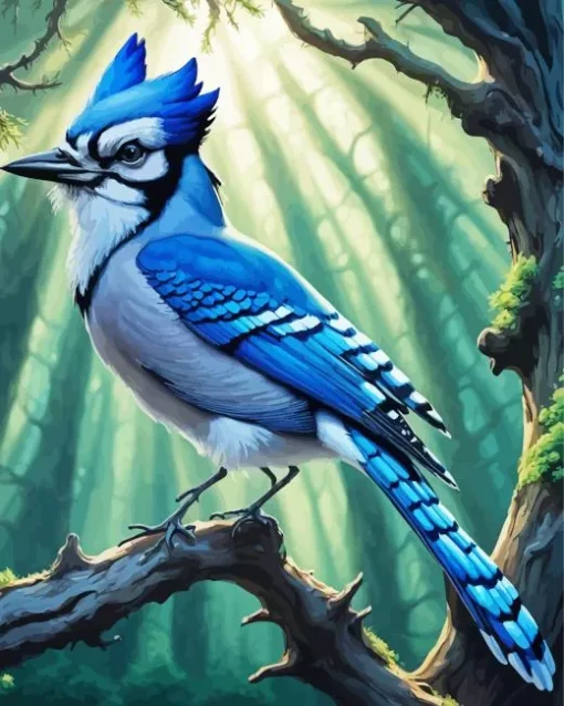 Blue Jay Diamond Painting