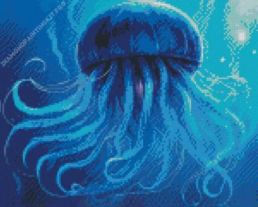 Blue Jellyfish Diamond Painting