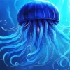 Blue Jellyfish Diamond Painting