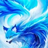 Blue Kitsune Diamond Painting