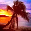 Blue Lagoon At Sunset Diamond Painting