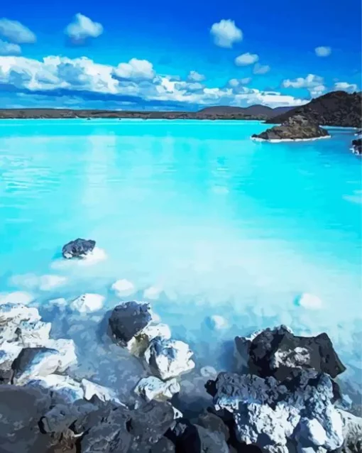 Blue Lagoon Iceland Diamond Painting