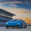 Blue Lamborghini Huracan Diamond Painting