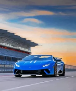 Blue Lamborghini Huracan Diamond Painting