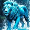 Blue Lion Animal Diamond Painting