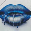 Blue Lips Diamond Painting