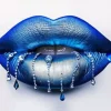 Blue Lips Diamond Painting
