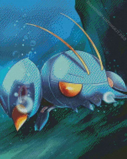 Blue Lobster Pokemon Diamond Painting